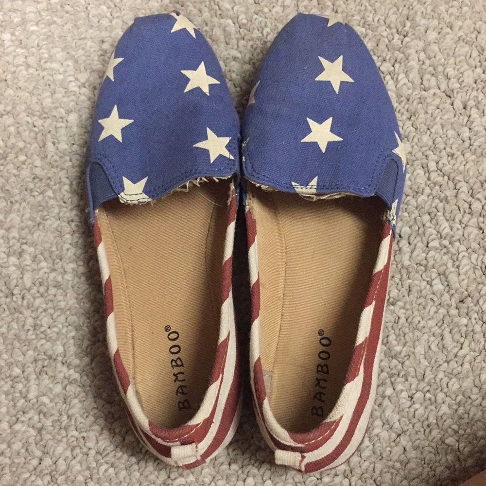 American flag print shoes